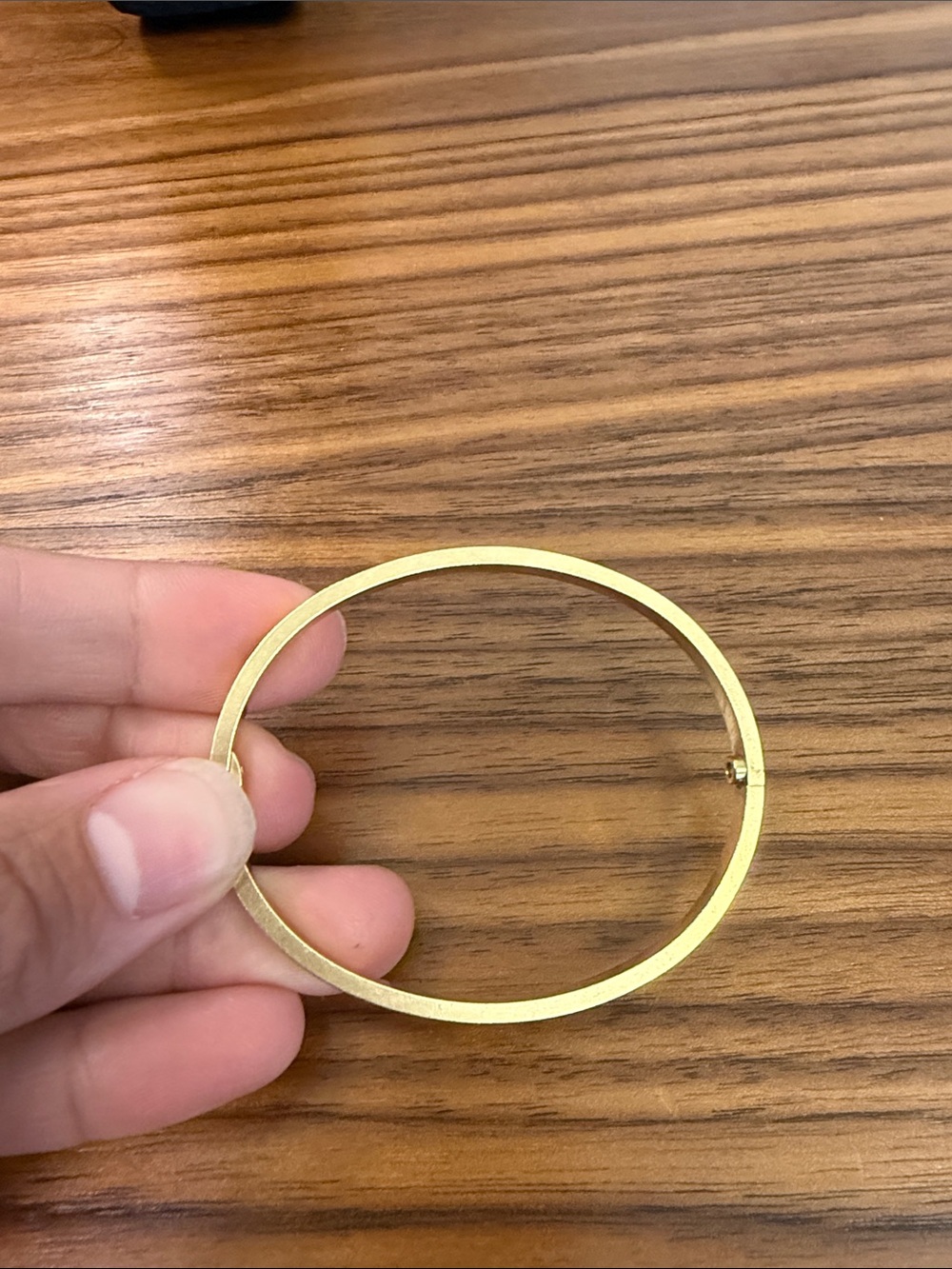 10 diamond small size Gold-Tone Hinged Bangle Bracelet - Women’s Jewelry